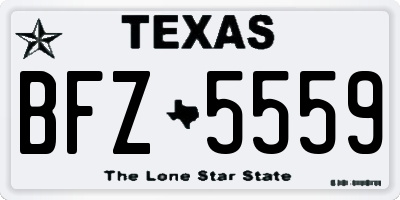TX license plate BFZ5559