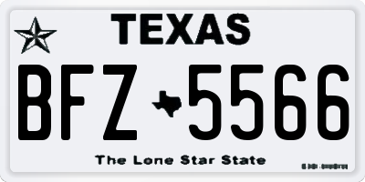 TX license plate BFZ5566