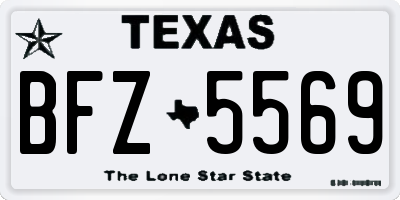 TX license plate BFZ5569