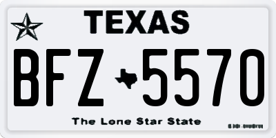 TX license plate BFZ5570