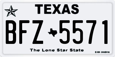 TX license plate BFZ5571