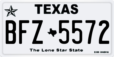 TX license plate BFZ5572