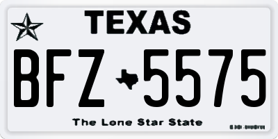 TX license plate BFZ5575