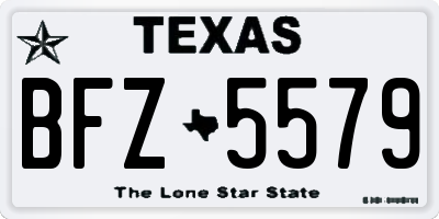 TX license plate BFZ5579