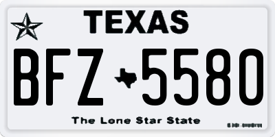 TX license plate BFZ5580