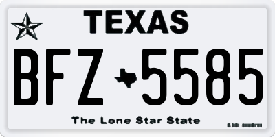 TX license plate BFZ5585