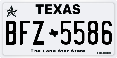 TX license plate BFZ5586