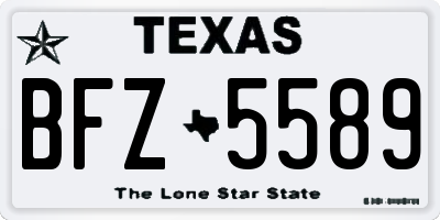 TX license plate BFZ5589