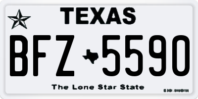 TX license plate BFZ5590
