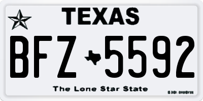 TX license plate BFZ5592