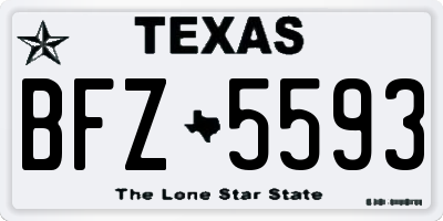 TX license plate BFZ5593