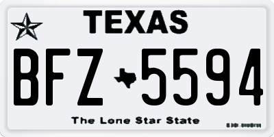 TX license plate BFZ5594