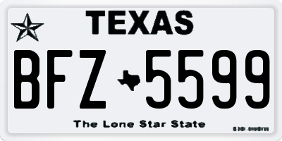 TX license plate BFZ5599