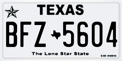 TX license plate BFZ5604