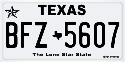 TX license plate BFZ5607