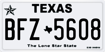 TX license plate BFZ5608