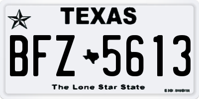TX license plate BFZ5613