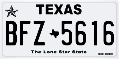 TX license plate BFZ5616