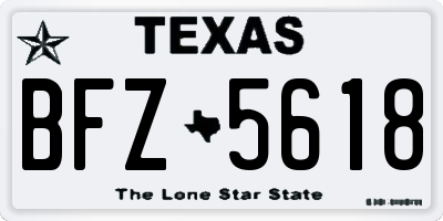 TX license plate BFZ5618