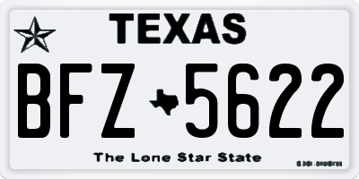 TX license plate BFZ5622