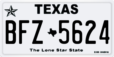 TX license plate BFZ5624