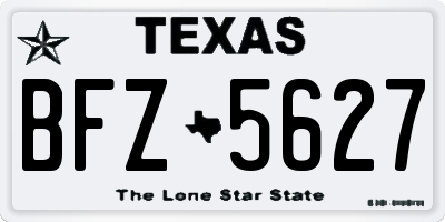 TX license plate BFZ5627