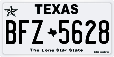 TX license plate BFZ5628