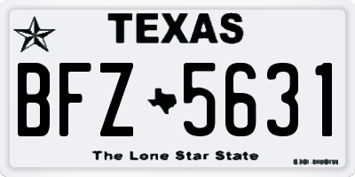 TX license plate BFZ5631