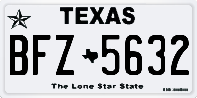 TX license plate BFZ5632