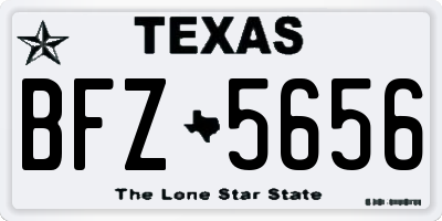 TX license plate BFZ5656