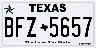 TX license plate BFZ5657