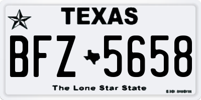 TX license plate BFZ5658