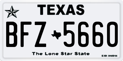 TX license plate BFZ5660
