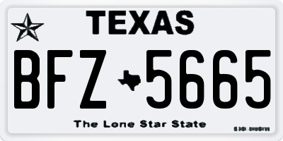 TX license plate BFZ5665