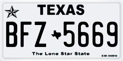 TX license plate BFZ5669