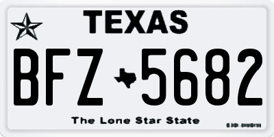 TX license plate BFZ5682