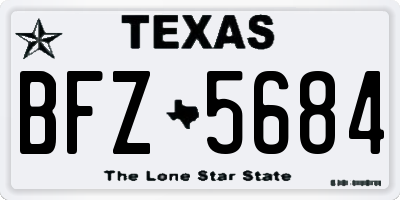 TX license plate BFZ5684