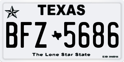 TX license plate BFZ5686