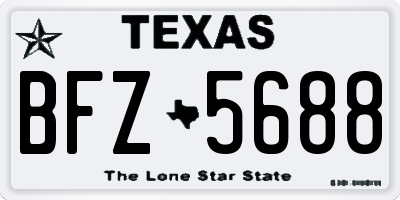 TX license plate BFZ5688