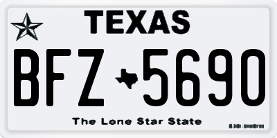 TX license plate BFZ5690