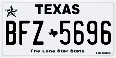 TX license plate BFZ5696