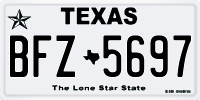 TX license plate BFZ5697