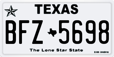 TX license plate BFZ5698