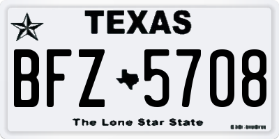 TX license plate BFZ5708