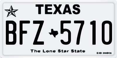 TX license plate BFZ5710