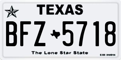 TX license plate BFZ5718