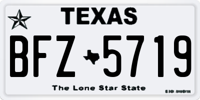 TX license plate BFZ5719