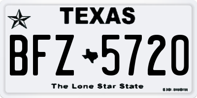 TX license plate BFZ5720