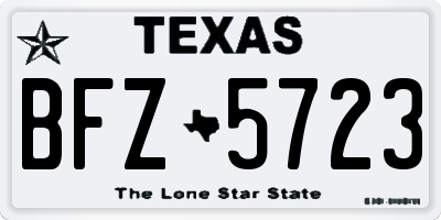TX license plate BFZ5723