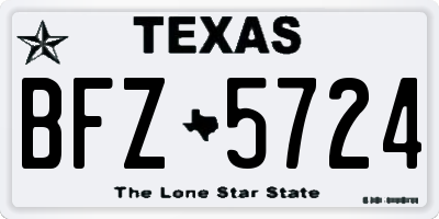 TX license plate BFZ5724